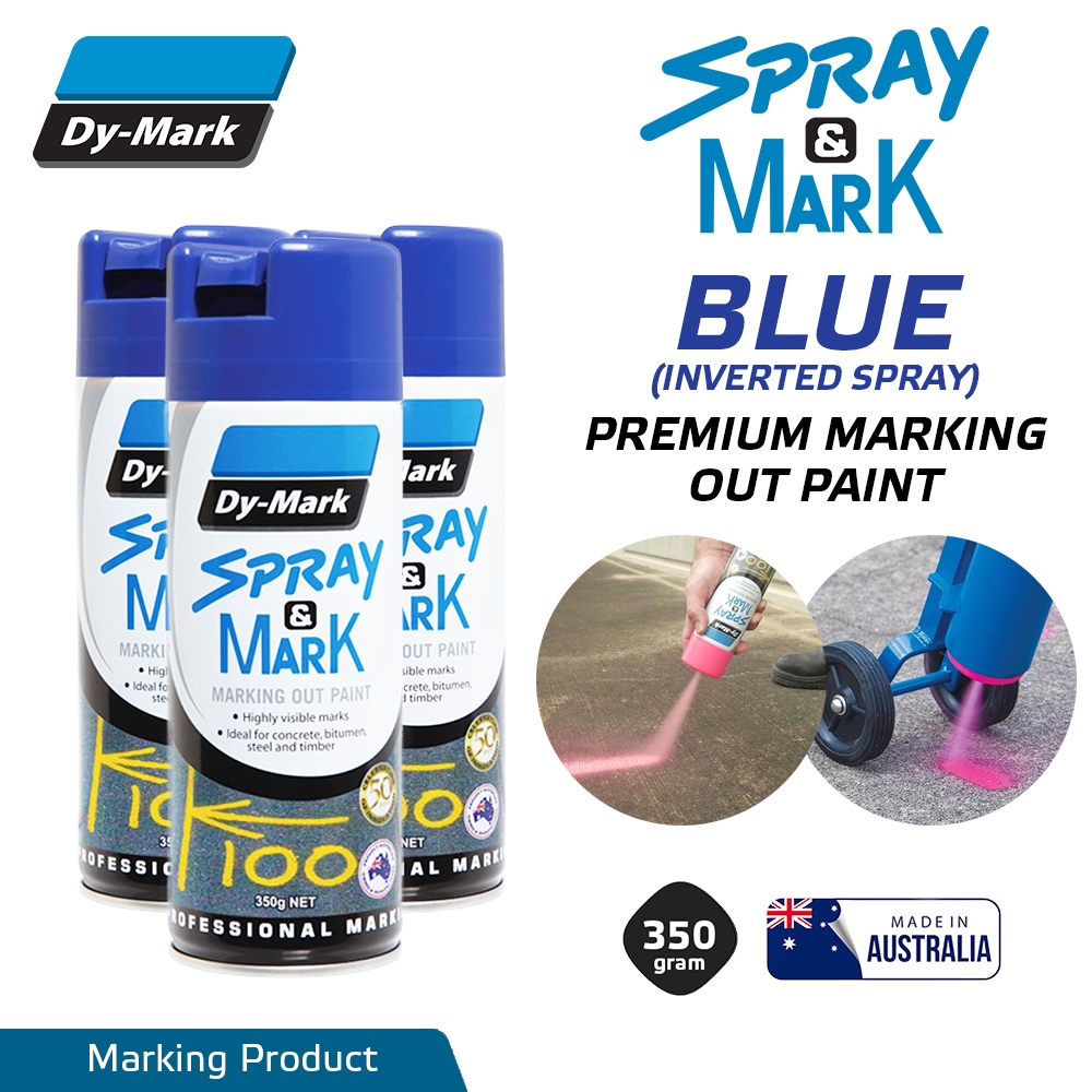 DyMark Spray & Mark Premium Marking Out Paint Inverted Spray 350G (Blue/Pink) Shopee Malaysia