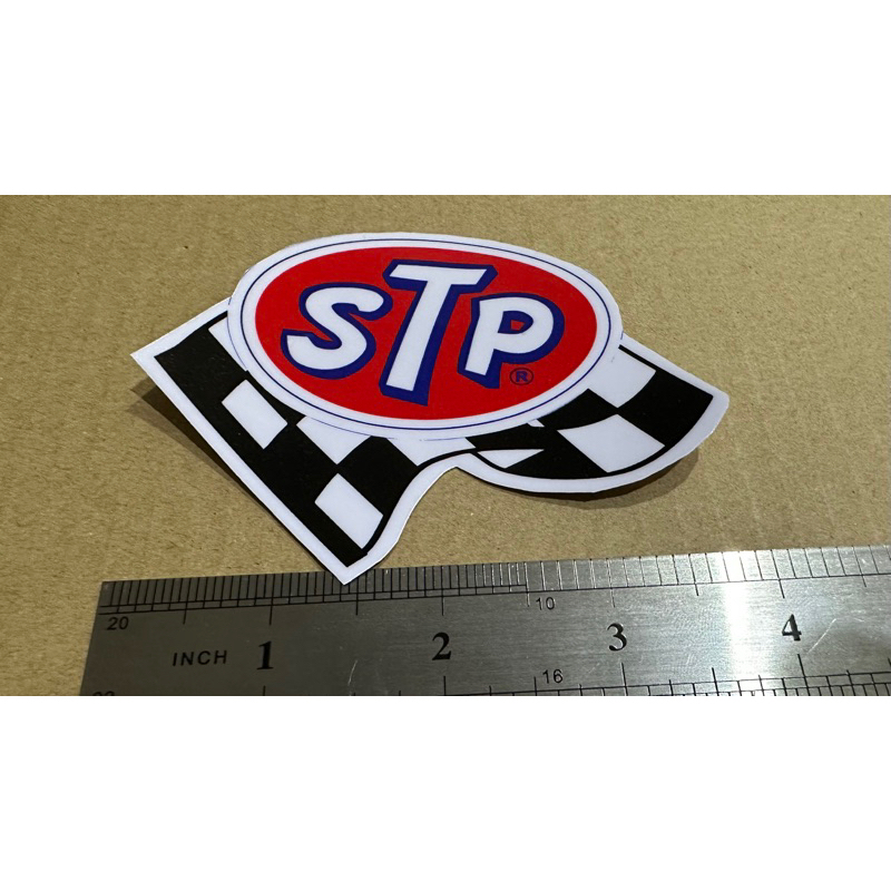 Sticker Stp Oil Flag Racing 