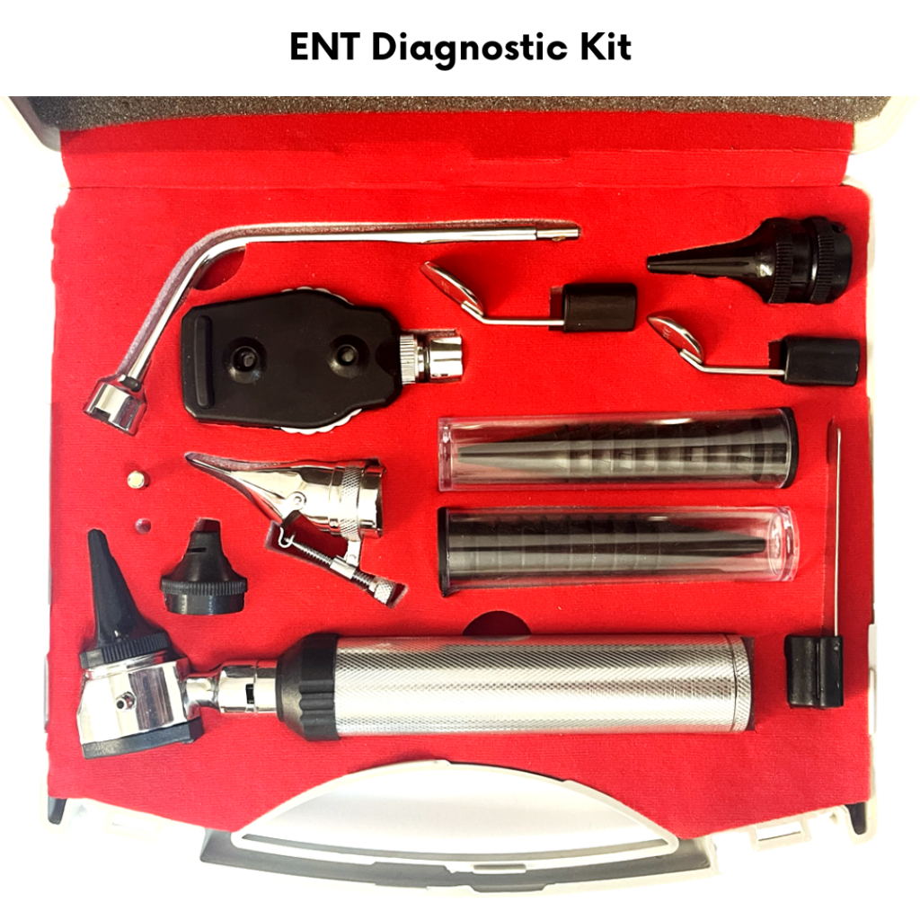 Medical ENT Diagnostic Kit, Ear Nose Throat Examination Instruments Set ...