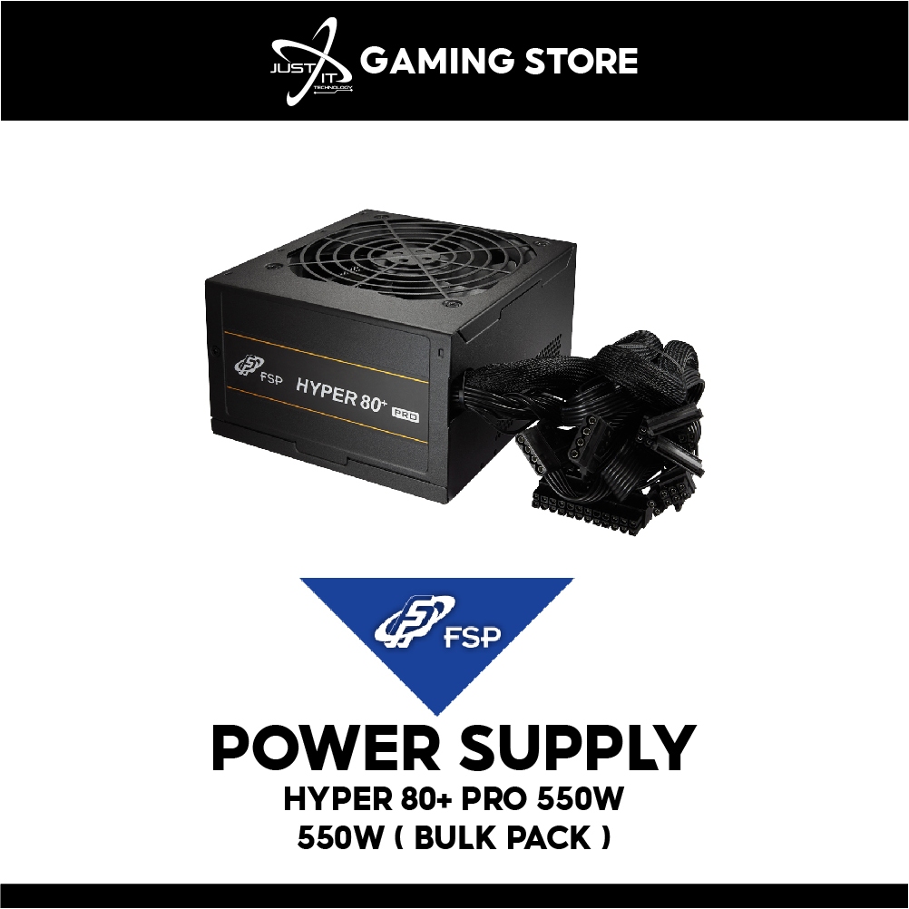 FSP HYPER 80+ PRO 550W POWER SUPPLY ( BULK PACK ) 5 YEARS WARRANTY ...