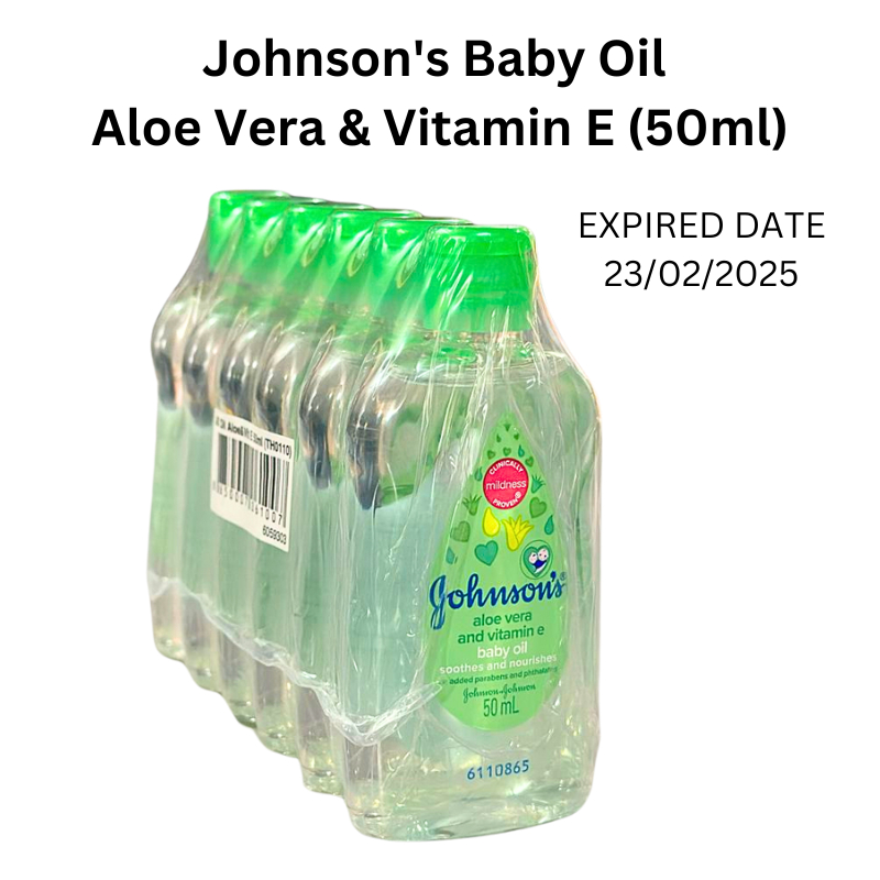 Johnson's Baby Oil - Aloe Vera & Vitamin E (50ml) | Shopee Malaysia