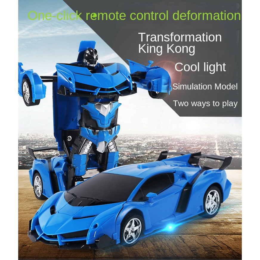 Remote control two-in-one transforming car toy robot boy toy ...
