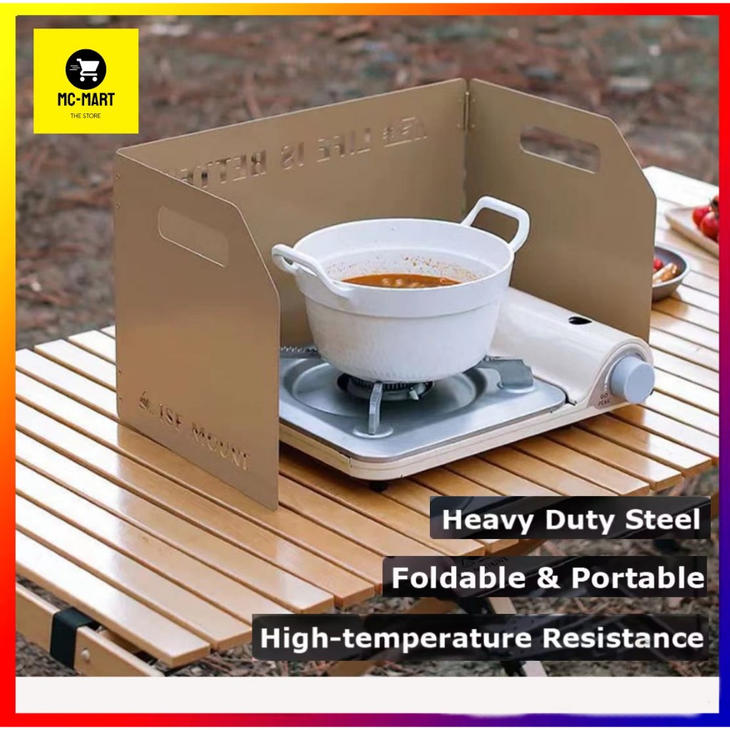 thumbnail image 2 of Wind Shield For Camping Stove HIKEMAN Camping Stove Windshield - Outdoor Folding Gas Stove Windshield Stove Windscreen 2 of 10