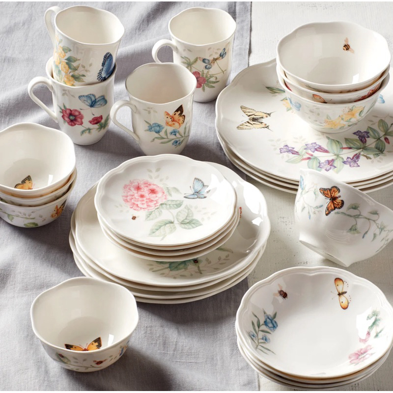 LENOX Butterfly Meadow 28 Piece Dinnerware Set Shopee Malaysia