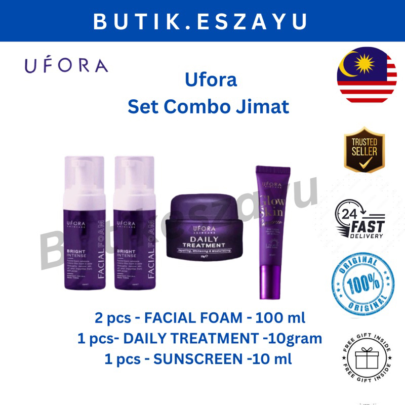 UFORA SET COMBO JIMAT / UFORA FACIAL FOAM / UFORA SUNSCREEN / UFORA ...