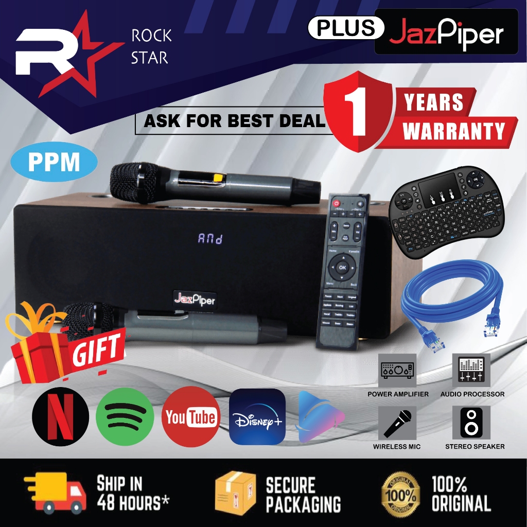 JAZPIPER ALLINONE FAMILY KARAOKE SOUNDBAR KTV BOX WITH AMPLIFIER