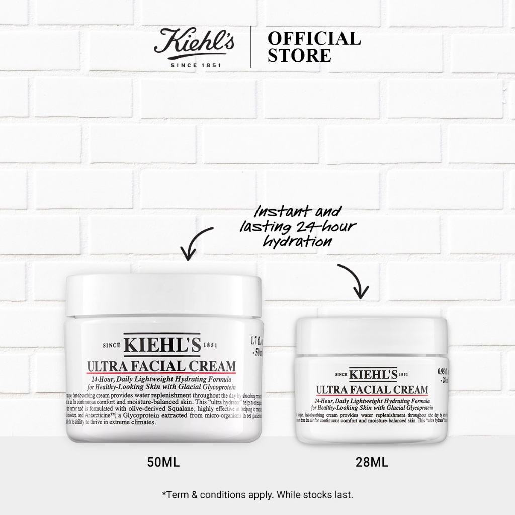 Kiehl's Ultra Facial Cream Smoothen and Moisturizer Duo Set (50ml+28ml