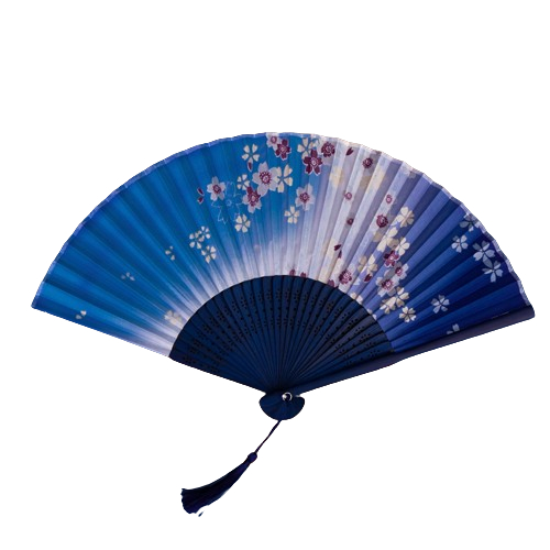 Elegant Floral Black Bamboo Hand Fan Kipas Tangan Lipat Buluh Corak ...