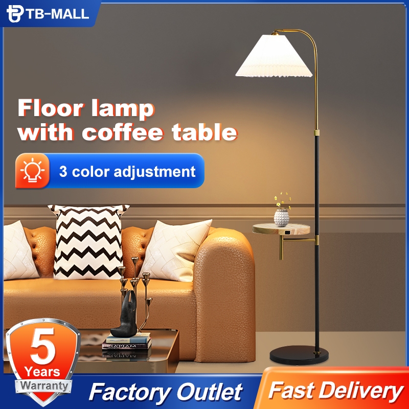 Modern Floor Stand Lamp with Side Table Lampu Hiasan Lantai Modern