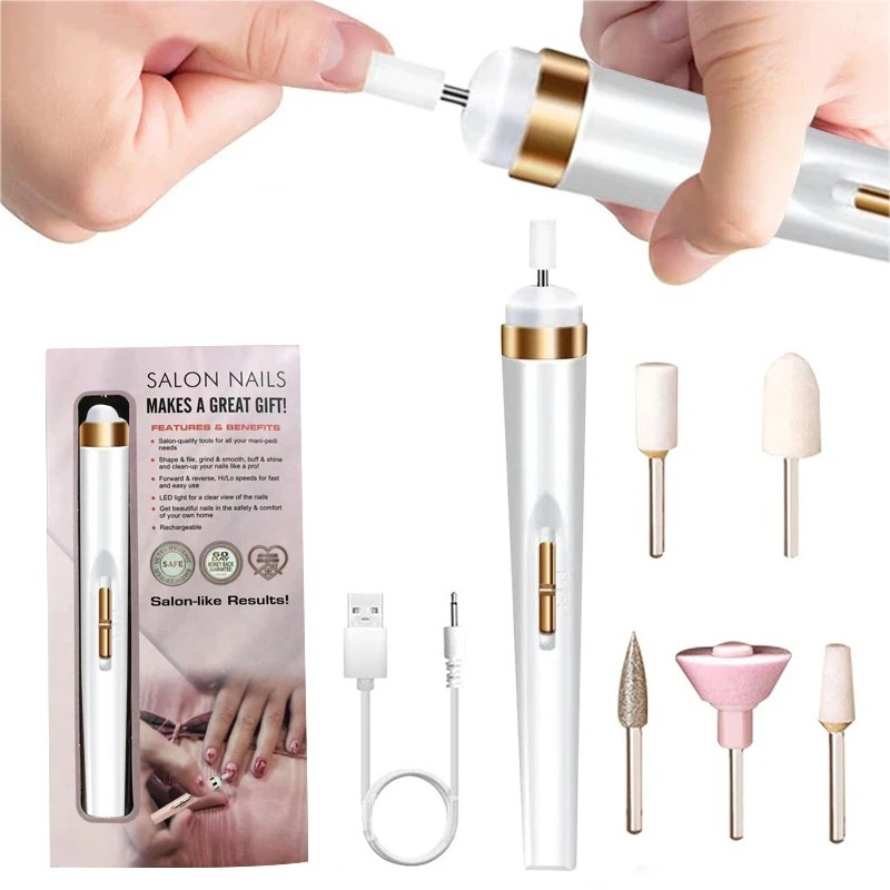 ️ Monja® Portable Electric Nail File Drill Grinder Nail Polisher ...
