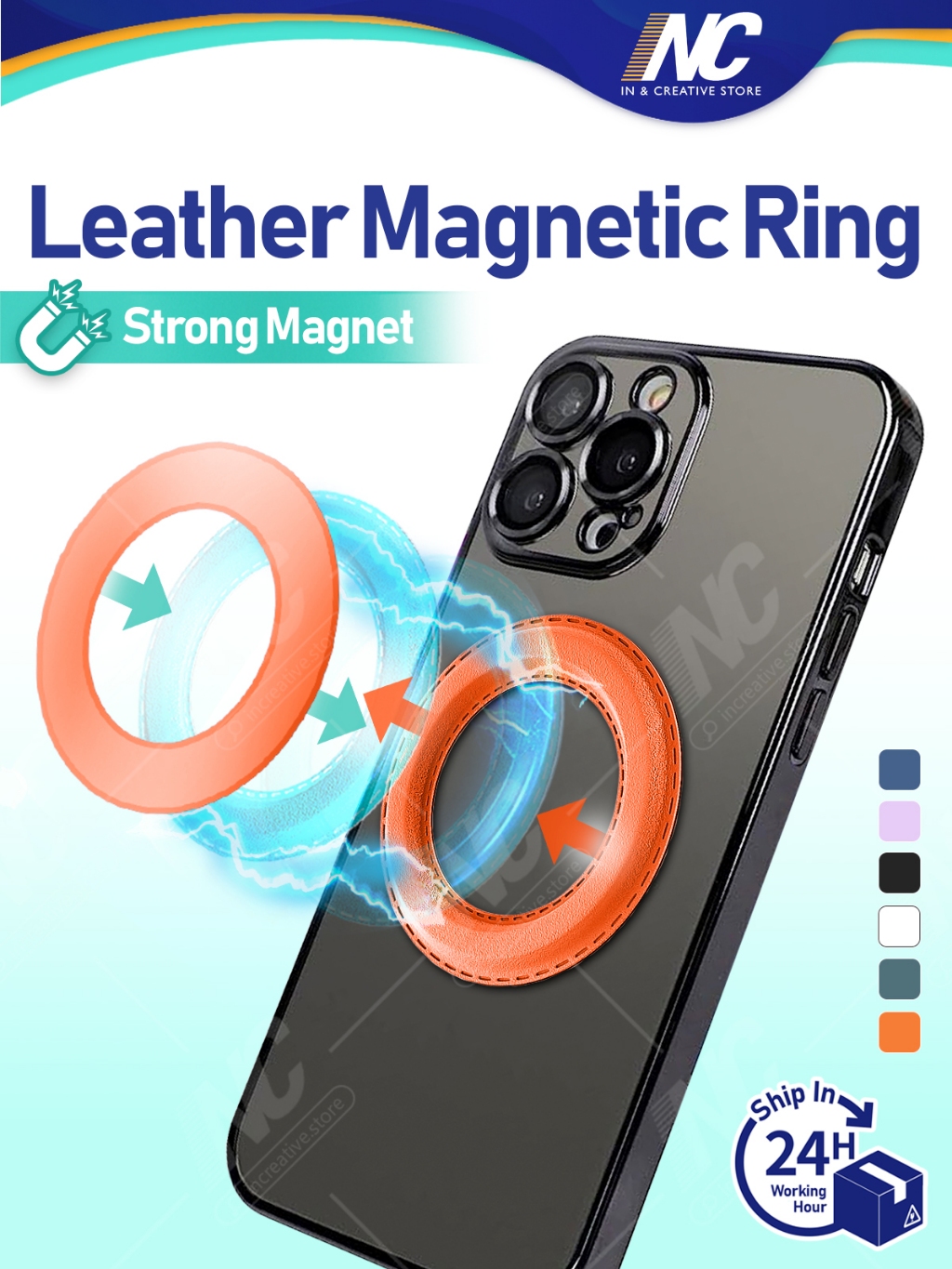 Strong Magnetic Ring for Wireless Charging – Ultra-Thin & Universal Fit ...