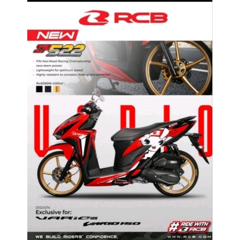 RCB SP522 NVX155 & VARIO CLICK RIM 140/160 X 17 100% ORIGINAL RACING ...