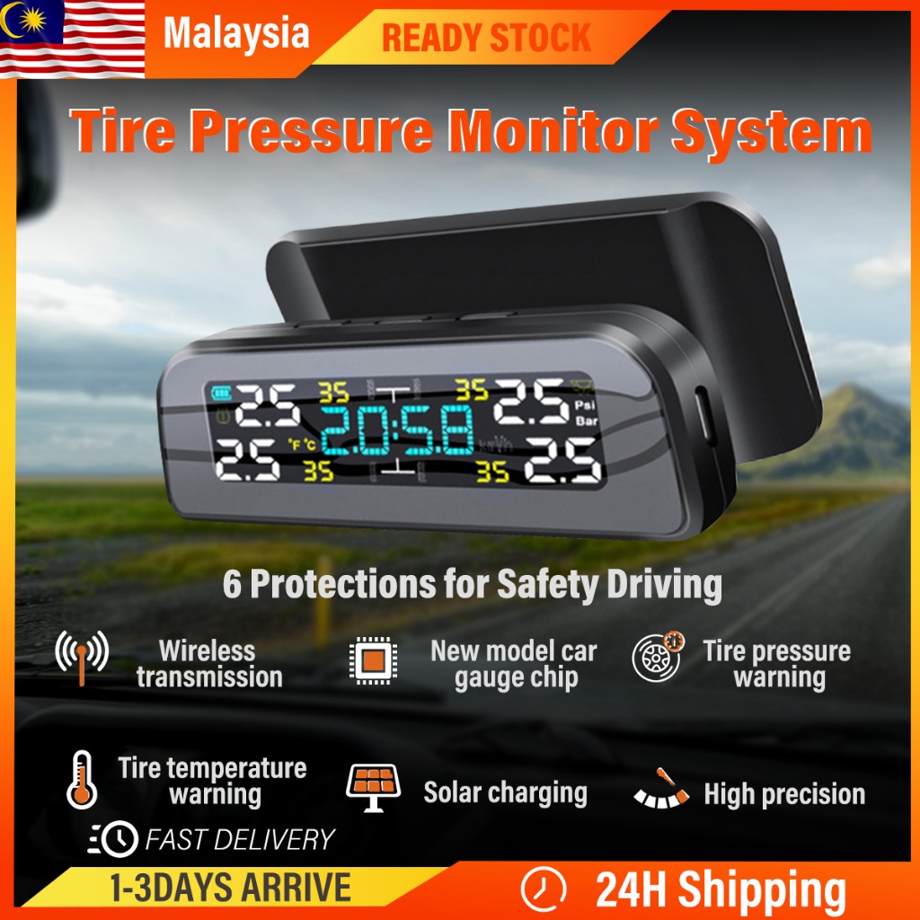 TPMS Tyre Pressure Monitor Car Wireless Tyre Pressure Monitoring System ...