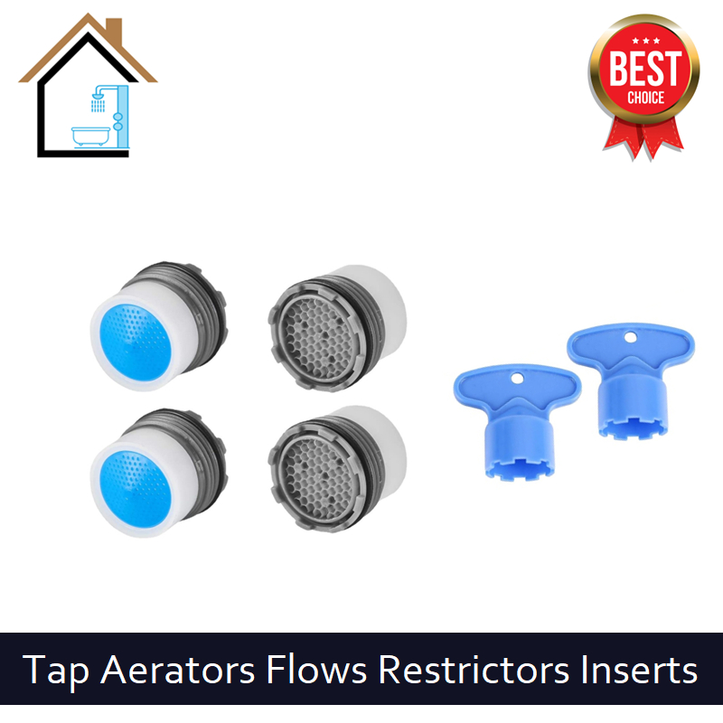 Water Tap Aerators Flows Restrictors Inserts with Faucet Aerator Keys