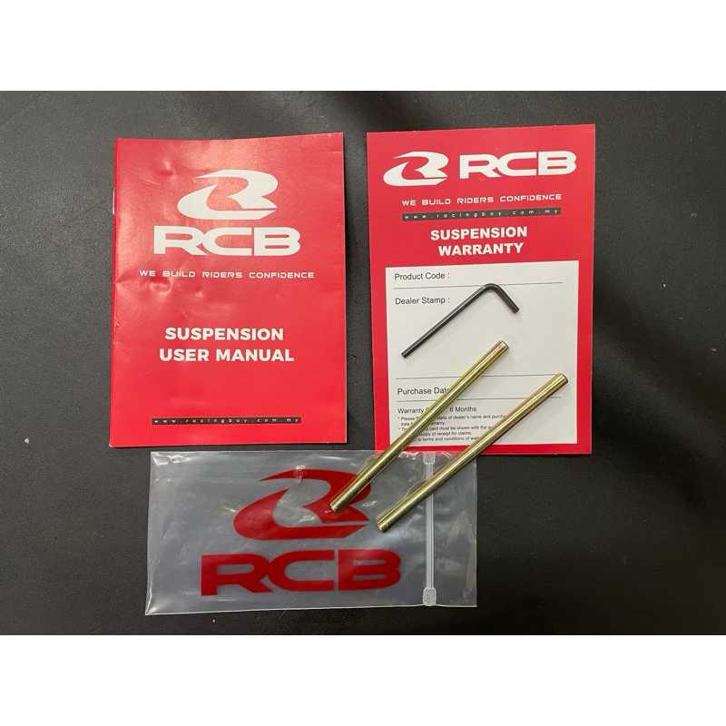 RCB MONOSHOCK TOOLS SET MANUAL BOOK WARRANTY CARD Y15 RS Y16 NVX RACING