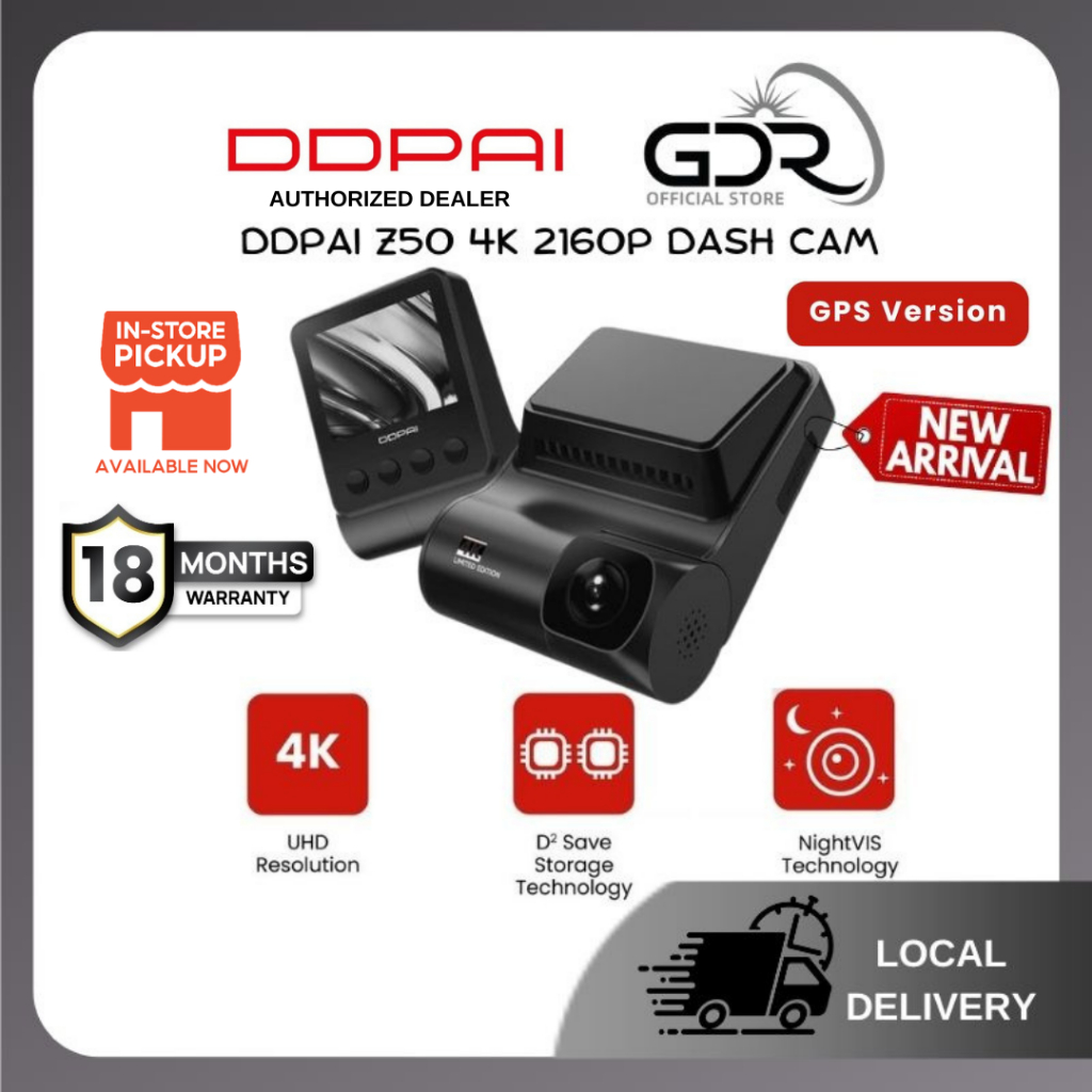 DDPAI Z50 4K 2160P Dash Cam GPS Front Camera | Shopee Malaysia