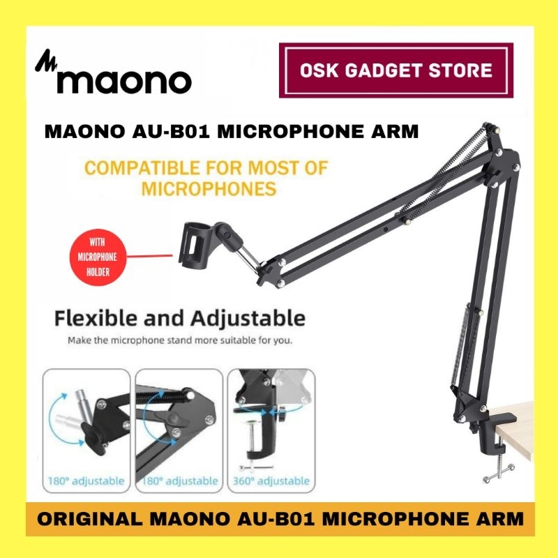 Maono AU-B01 Microphone Arm With Microphone Holder | Original Maono ...