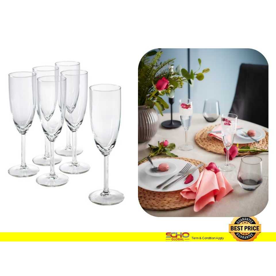 IKEASVALKA Champagne glass, clear glass, 21 cl Shopee Malaysia