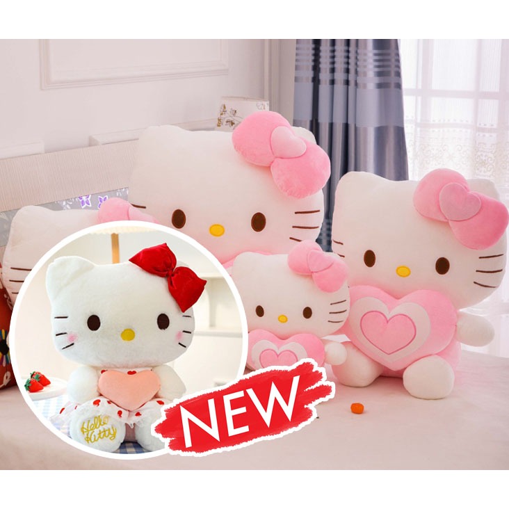 30cm 40cm 50cm Hello Kitty stuffed toy with heart Love Plushie Plush ...