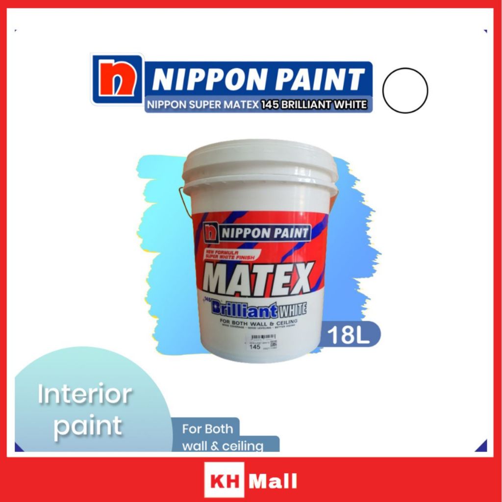 18L Nippon Paint Super Matex Emulsion Interior Wall & Ceiling Paint 145 ...