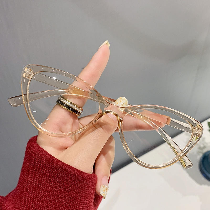 【ready Stock】fashionable Cat Eye Glasses Womens Retro Glasses Frames Anti Blue Light Glasses 9140