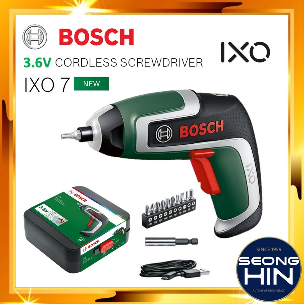 Bosch IXO 7 Cordless Screwdriver with Cockscrew attachment – Bosch By BGE