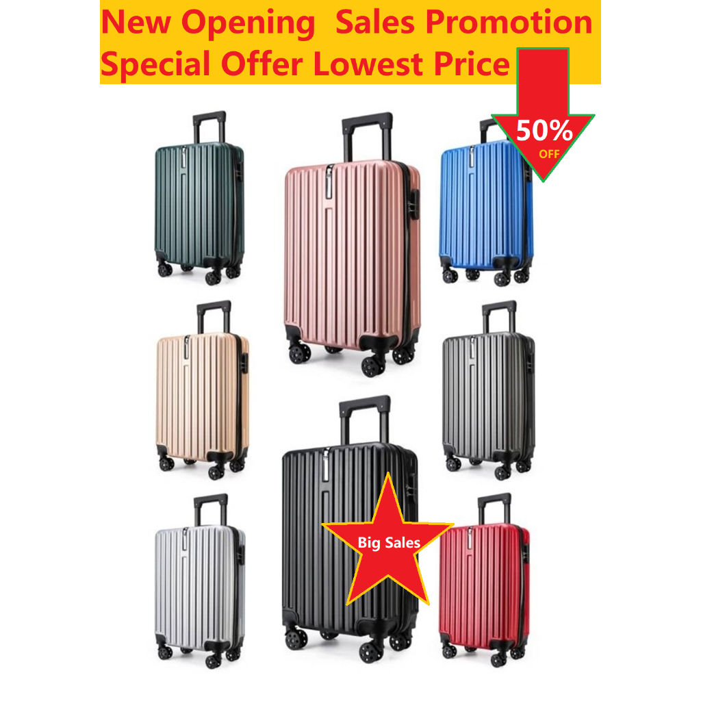 Best Quality 20 INCH Bagasi Travel Murah ABS PLAIN TRAVEL LUGGAGE SETS