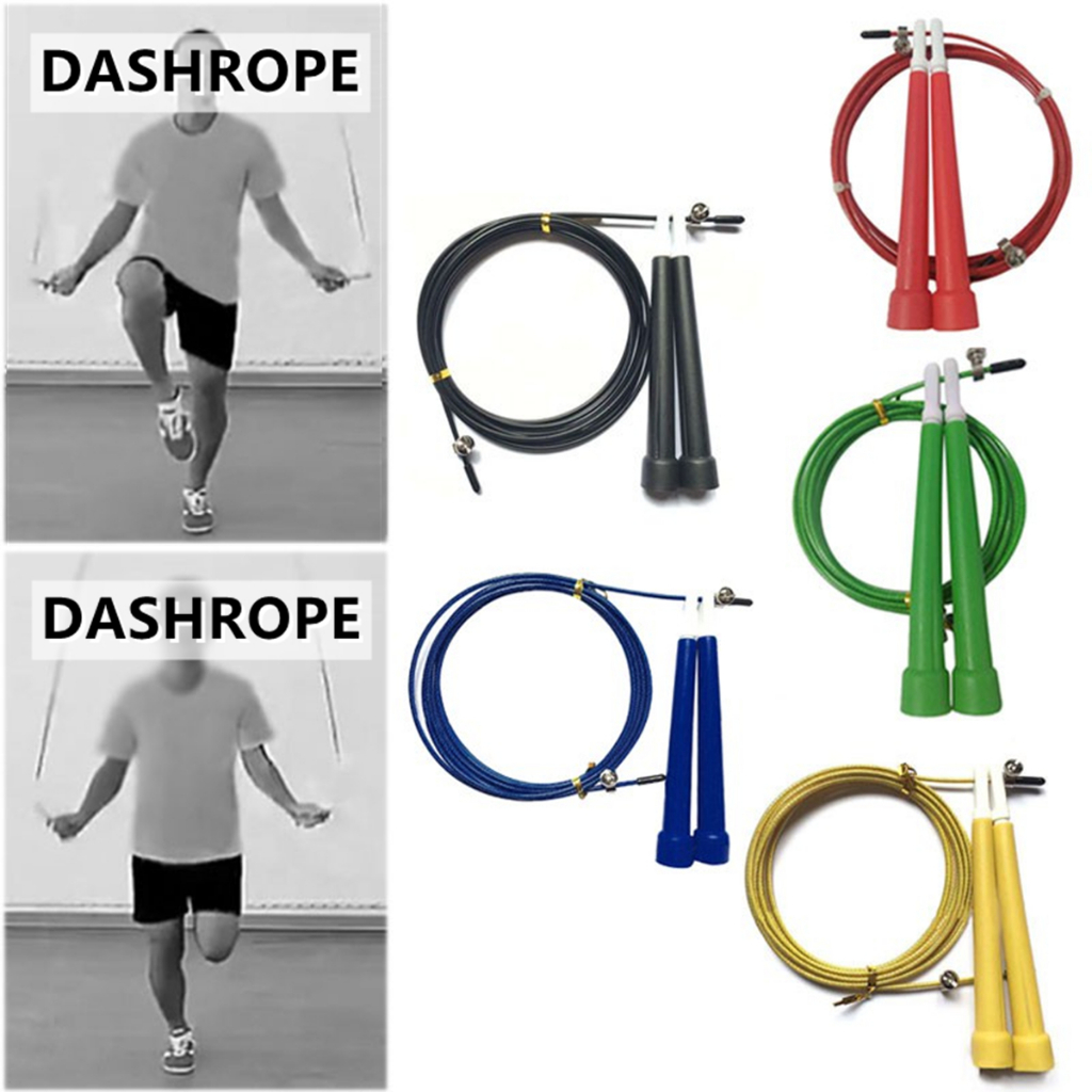 DASHROPE 2.5mm Basic Steel Wire Jump Rope PVC Handle Cable Speed ...