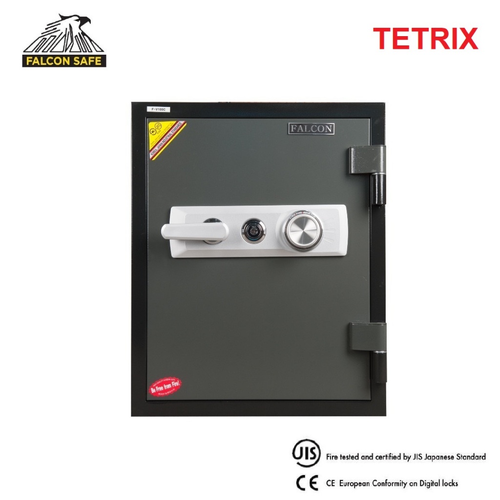 Falcon Solid Safe F-V100C / F-V100E Burglary and Fire Resistant Safety ...