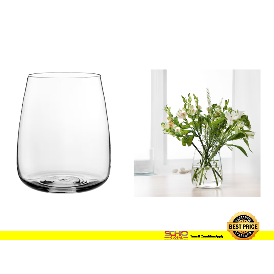 BERÄKNA Vase, clear glass, Height: 7 - IKEA