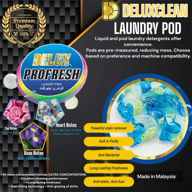 🇲🇾MADE IN MALAYSIA🇲🇾 DELUX 3 in 1 Laundry Bead Ball Detergent Gel