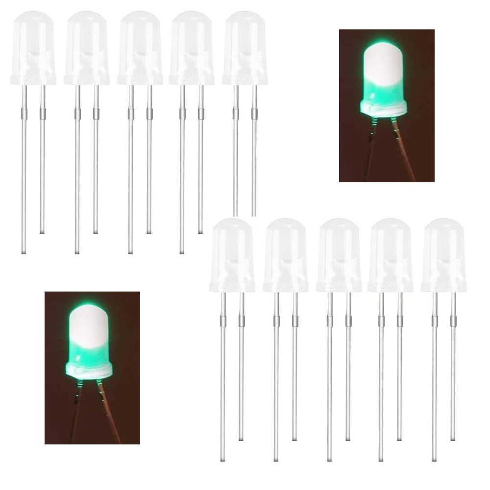 (10PCs) LED LEDs 3MM 5MM Light Emitting Diode Bulb DIY STEM RBT PROJECT ...