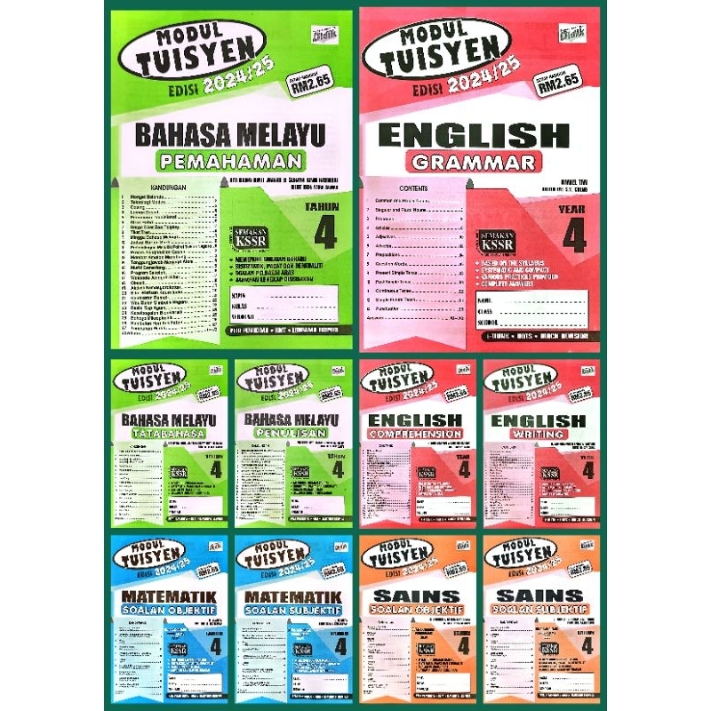 BUKU LATIHAN - MODUL TUISYEN EDISI 2024/25 TAHUN 4 - PENERBITAN ILMU ...