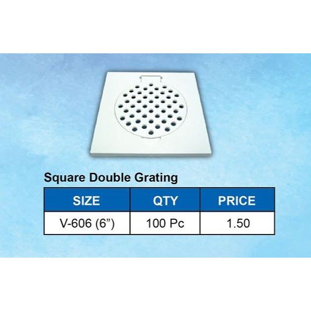PVC Plastic Bathroom Floor Trap Cover White 6 Inch Floor Drain Hole Cover Floor Granting Water