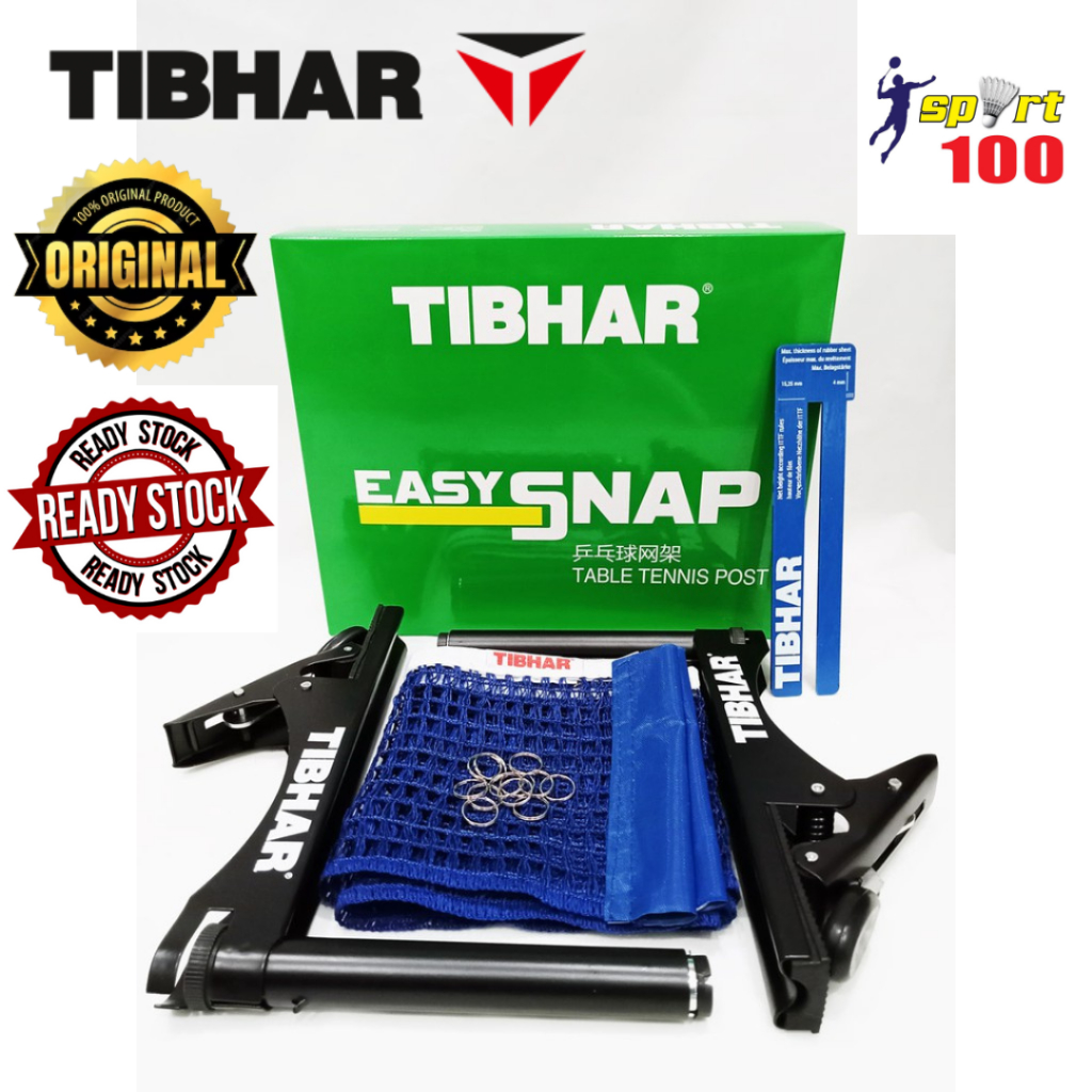 [READY STOCK] Tibhar Easy Snap Table Tennis / Ping Pong Post & Net c/w