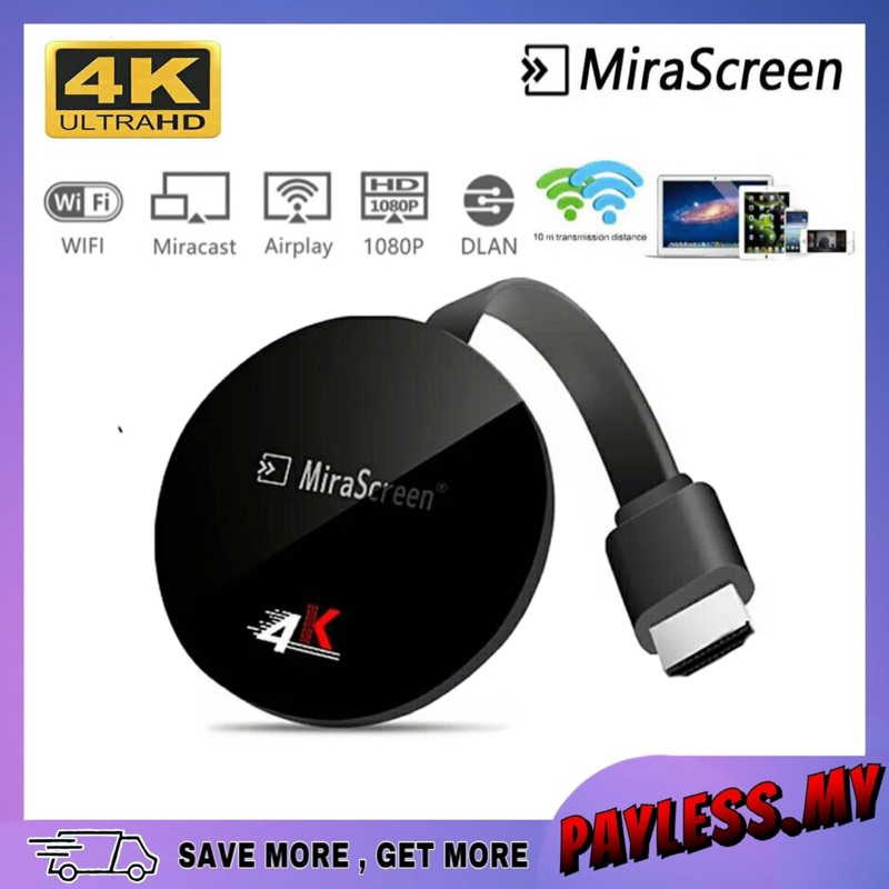 Mirascreen G7 Plus Miracast Dongle 4k Wireless Hdmi Display Adapter 