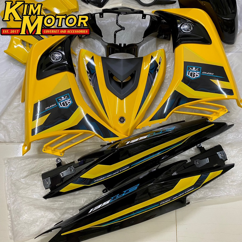 COVERSET LC135 V6 V7 ORIGINAL VELOZI KUNING YELLOW 2023 LUMUT ROBOT ...
