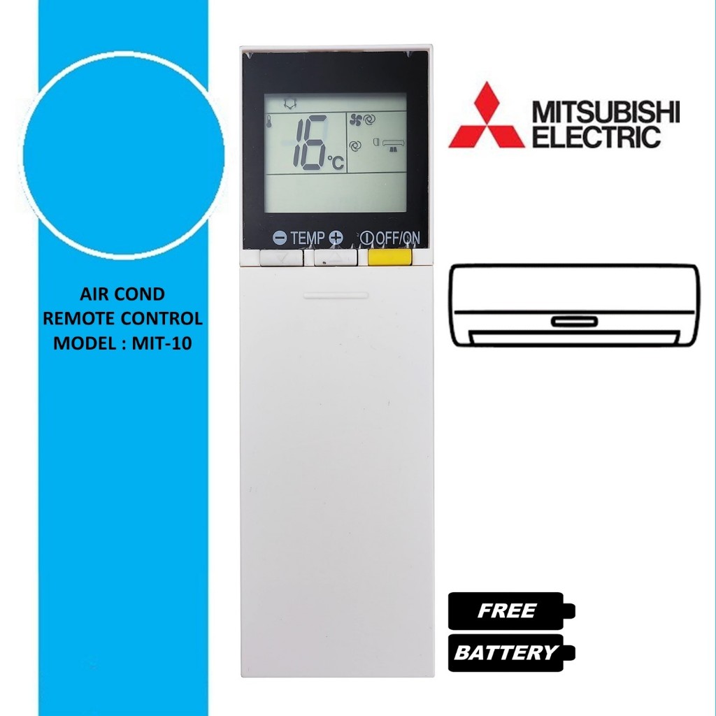 MITSUBISHI ELECTRIC AIR COND AIR CONDITIONER REMOTE CONTROL (MIT10