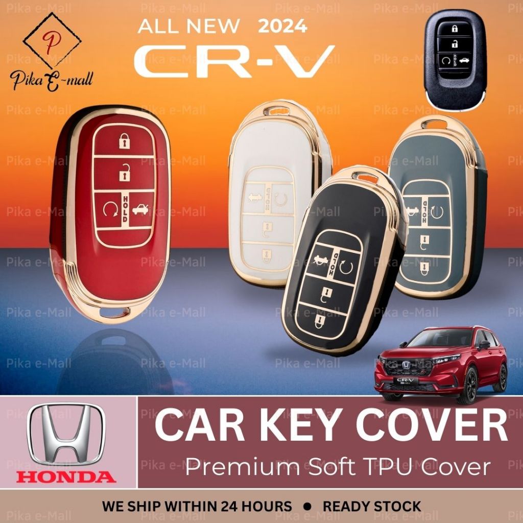 NEW Honda CRV 2024 Key Cover Premium TPU Keyless Remote Case Sarung