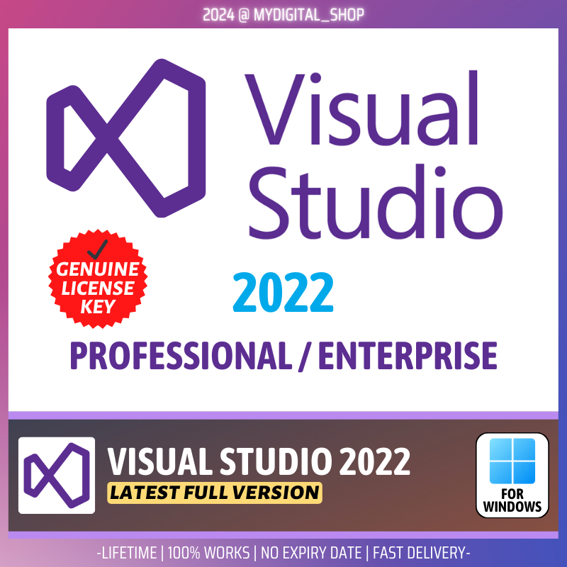 [Windows] Visual Studio 2022 Professional/Enterprise IDE Full Version Lifetime 100 Works