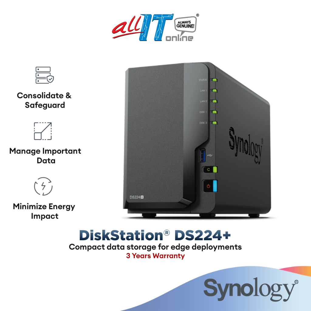 SYNOLOGY - NAS DiskStation DS224+ 2-bay Seagate …