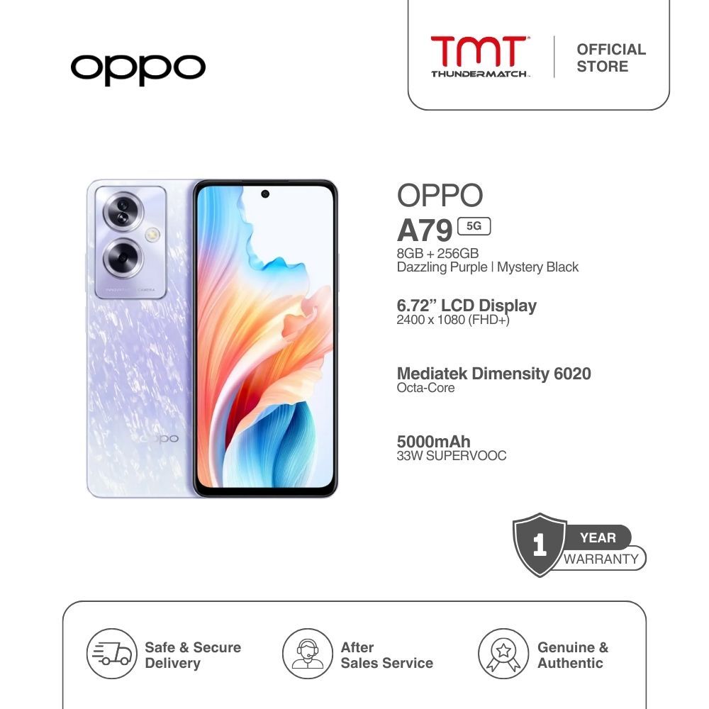 OPPO A79 5G Smartphone - 16(8+8)GB RAM + 256GB ROM | FHD+ Sunlight ...