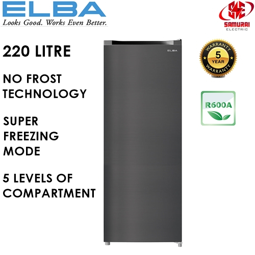 ELBA UPRIGHT FREEZER 200 LITRE WITH NO FROST TECHNOLOGY EUFN2288FF(BS