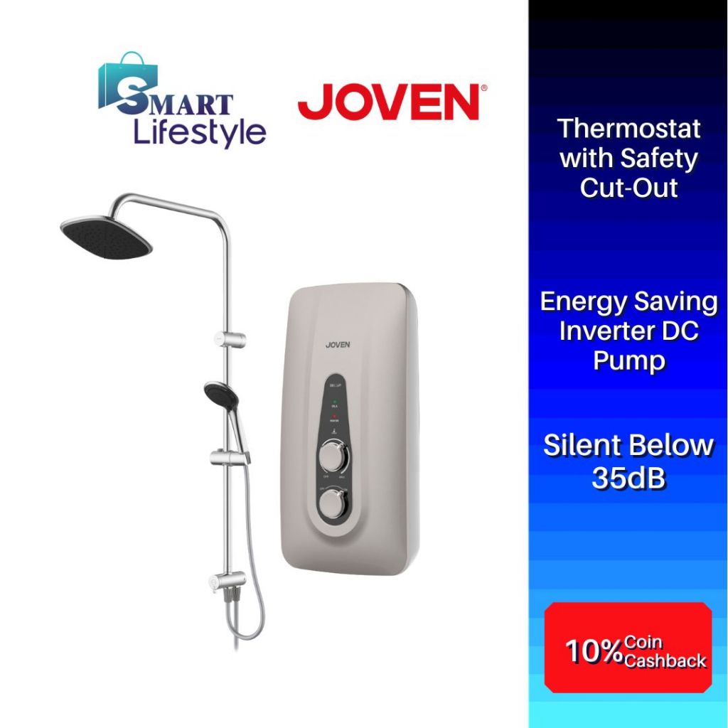 Joven DC Pump Instant Water Heater with Rain Shower Set SB11iP(RS ...