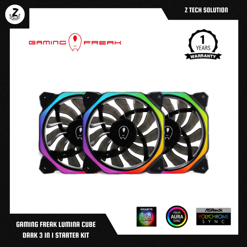 Gaming Freak LUMINA CUBE DARK ARGB LED FAN STARTER KIT ( 3 IN 1 ...
