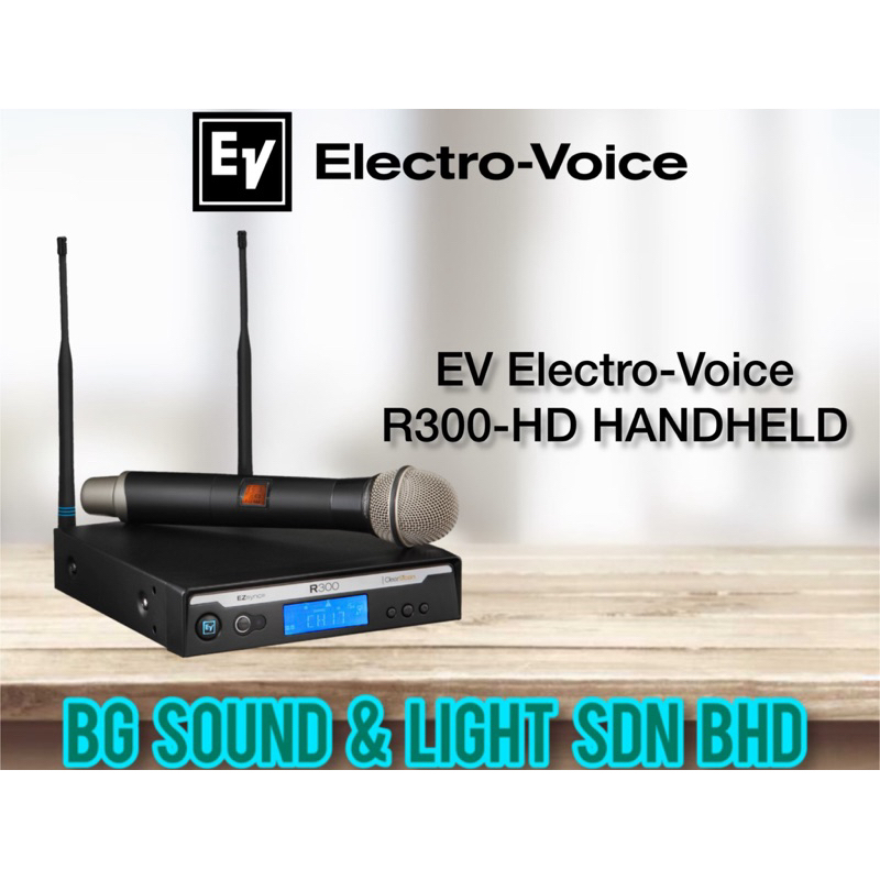 EV Electro Voice R300 HD Wireless Handheld Microphone System R300HD R300 HD