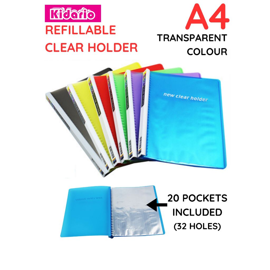 [ 359A ]A4 KIDARIO REFILLABLE CLEAR HOLDER FILE / FILE SIJIL SAIZ A4 ...