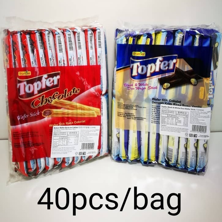 FRONTIER TOPFER CREAM FILLED WAFER STICK (CHOCOLATE / BLACK & WHITE ...