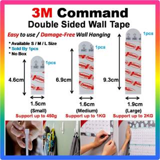 Command Strong Double Sided Wall Tape Strip Adhesive Refill for Home Hanging