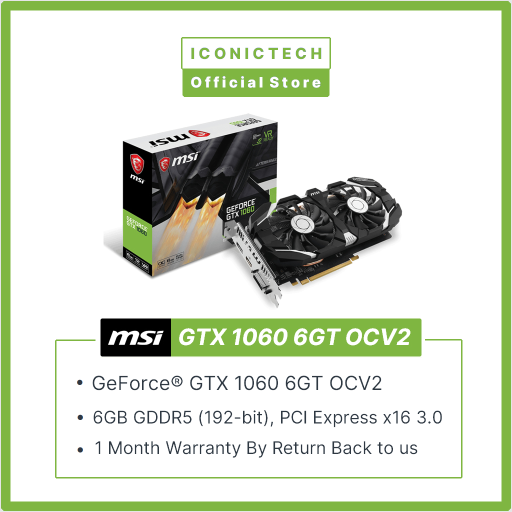 Nvidia msi gtx 1060 6gb hot sale